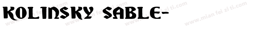 Kolinsky Sable字体转换